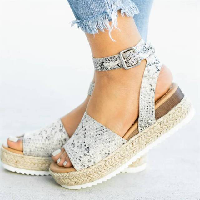 Women Wedges Platform Ladies Shoes Ladies Slip on Strap Cross