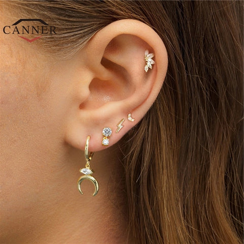 Stud earrings Crystal Zircon Piercing Jewelry