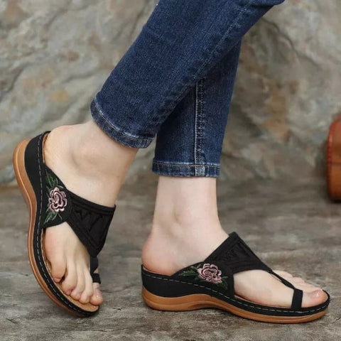 women's shoes retro thick heel womens sandals wedges shoes