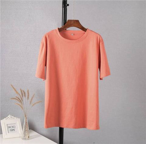 Oversized T Shirt Women Harajuku Basic Loose Short Sleeve Tees
