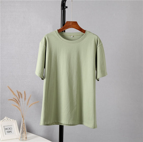Oversized T Shirt Women Harajuku Basic Loose Short Sleeve Tees