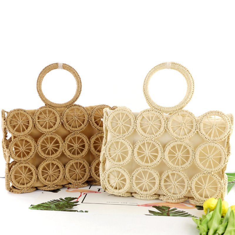 Fashion Rattan Hollow Straw Wicker Woven Handmade Handbags