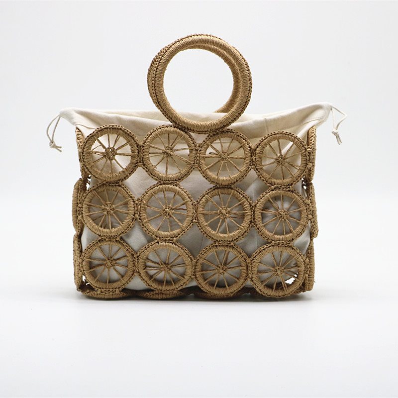 Fashion Rattan Hollow Straw Wicker Woven Handmade Handbags