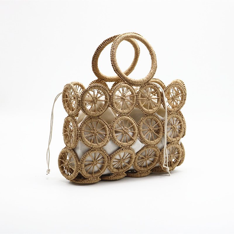 Fashion Rattan Hollow Straw Wicker Woven Handmade Handbags