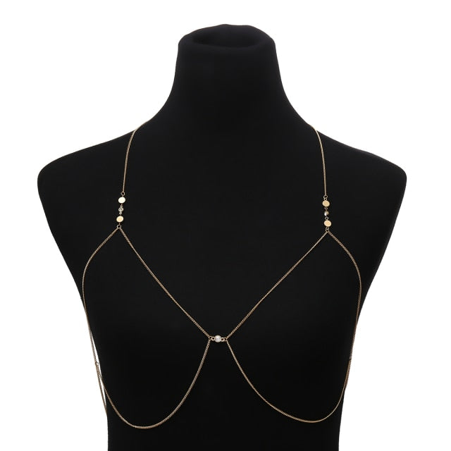 Simple Style Chain Necklace Belly Body Chain Fashion Body Chain Jewelry