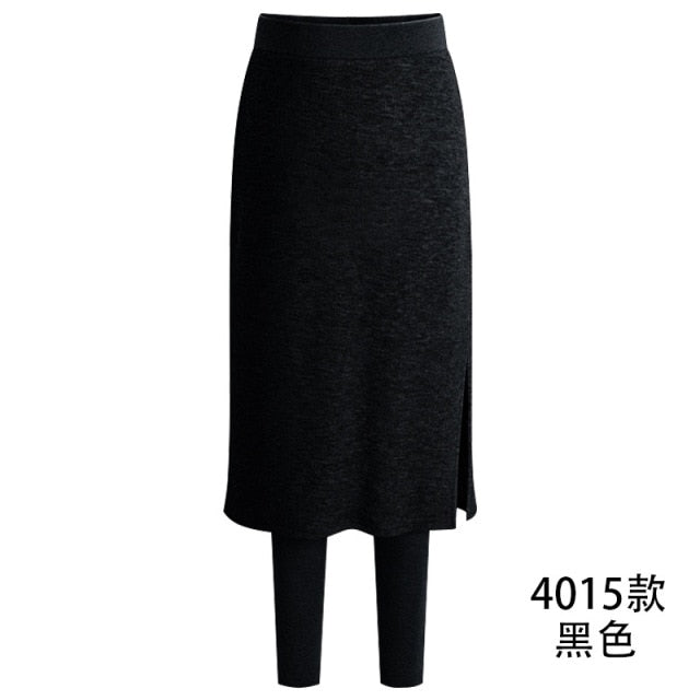 Fashion Slim-Fit Spring Plus Size Winter Warm Fleece Long Skirt