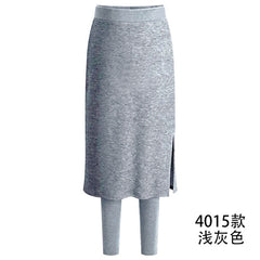 Fashion Slim-Fit Spring Plus Size Winter Warm Fleece Long Skirt