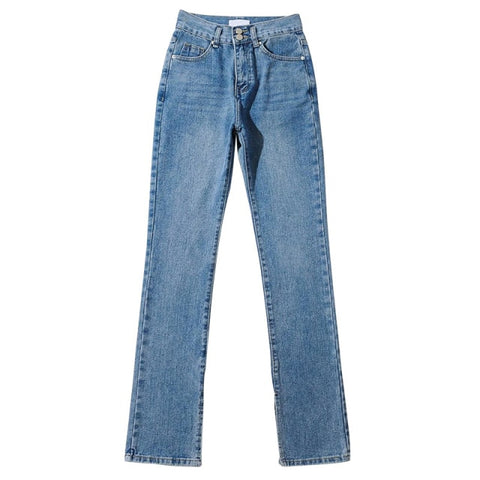 High Waist Denim Pants Trousers For Female Fashion Elasticity Flared Jeans