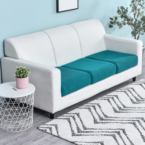 Sofa Seat Cushion Cover Furniture Protector Fleece Stretch Washable Removable Slipcover