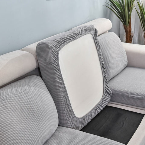 Sofa Seat Cushion Cover Furniture Protector Fleece Stretch Washable Removable Slipcover