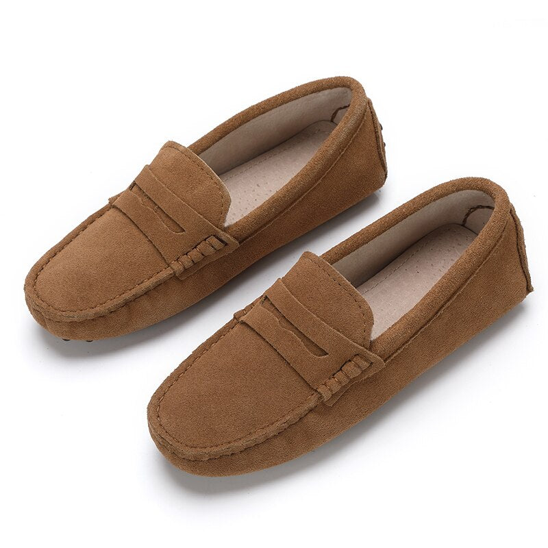 Flats Genuine Leather Women Casual Shoes