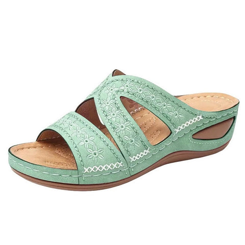 Wedge Premium Orthopedic Open Toe Vintage Anti-slip Leather Casual Platform Retro Shoes