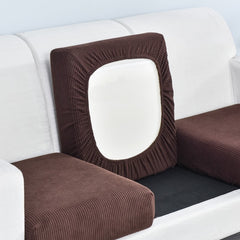 Fleece Sofa Seat Cushion Cover Elastic Sofa Covers for Living Room