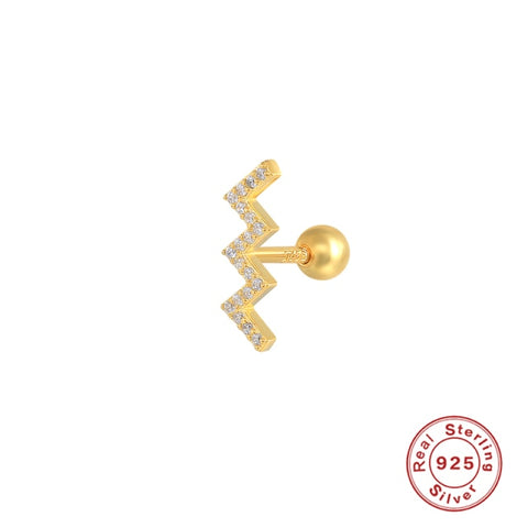 Moon Star Lightning Constellation Stud Earrings