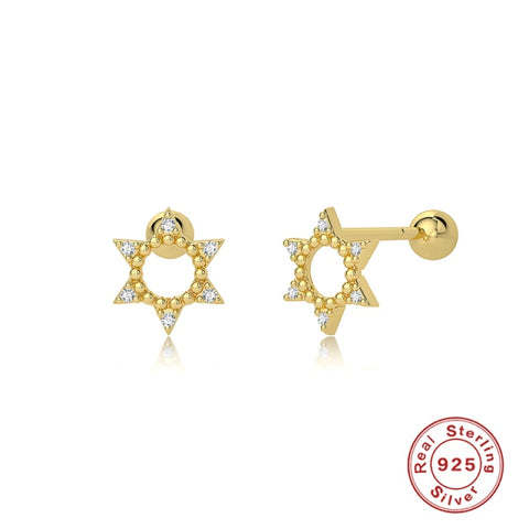 Moon Star Lightning Constellation Stud Earrings