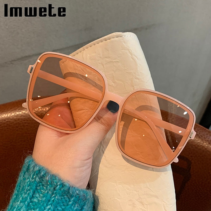 Oversized Sunglasses Women Luxury Designer Vintage Square Sun Glasses