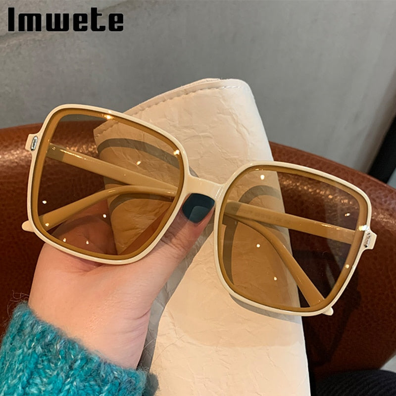 Oversized Sunglasses Women Luxury Designer Vintage Square Sun Glasses