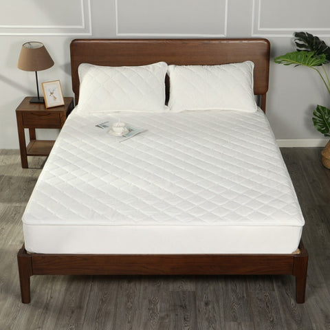 Plush Thicken Quilted Mattress Cover Warm Soft Crystal Velvet