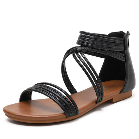 Wedge  Roman Casual Flat  Strappy Ankle Platform Sandals