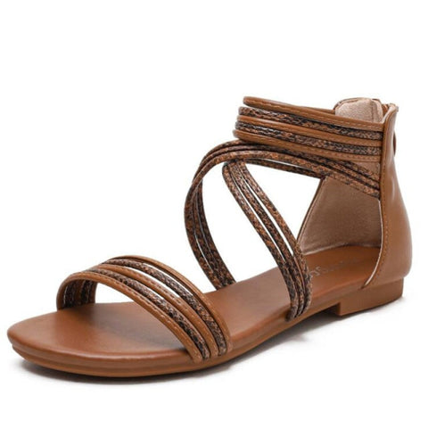 Wedge  Roman Casual Flat  Strappy Ankle Platform Sandals