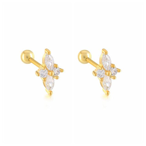 Stud earrings Crystal Zircon Piercing Jewelry