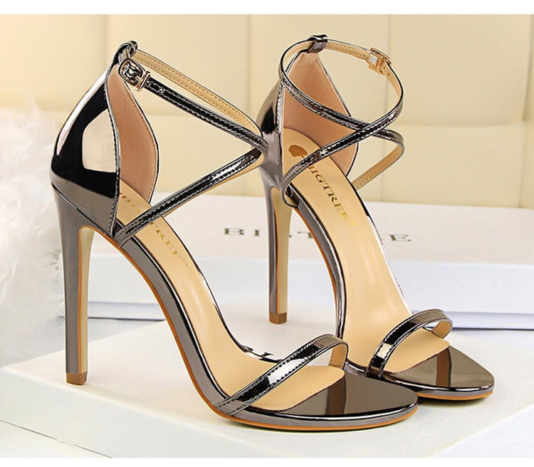 Shoes Buckle Strap High Heels 2020 New Women Heels Sandals Stiletto 11cm