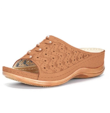 Wedge Premium Orthopedic Open Toe Vintage Anti-slip Leather Casual Platform Retro Shoes