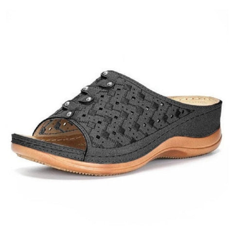 Wedge Premium Orthopedic Open Toe Vintage Anti-slip Leather Casual Platform Retro Shoes