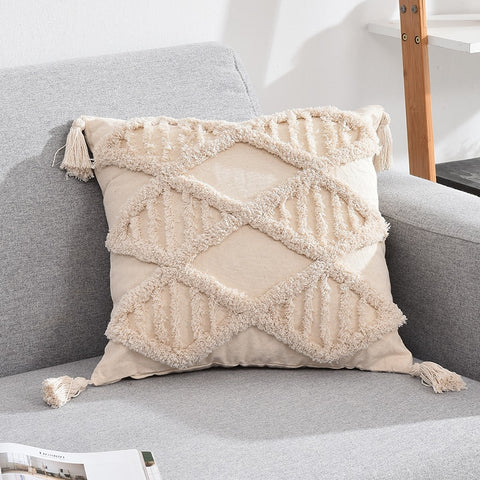 Tassels Decorative Cushion Cover  Handmade