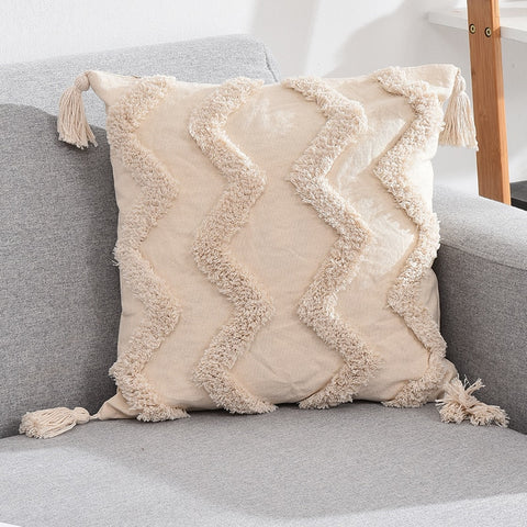 Tassels Decorative Cushion Cover  Handmade