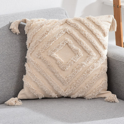 Tassels Decorative Cushion Cover  Handmade