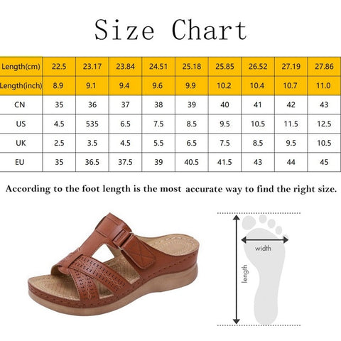 Wedge Premium Orthopedic Open Toe Vintage Anti-slip Leather Casual Platform Retro Shoes