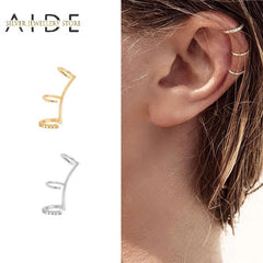 Minimalism 3 Layers Ear Cuff Trendy Punk Non Pierced Ear Cartilage Clip on Earrings
