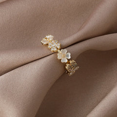 Flower Ring Temperament Sweet Simple Opening Ring