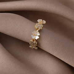 Flower Ring Temperament Sweet Simple Opening Ring