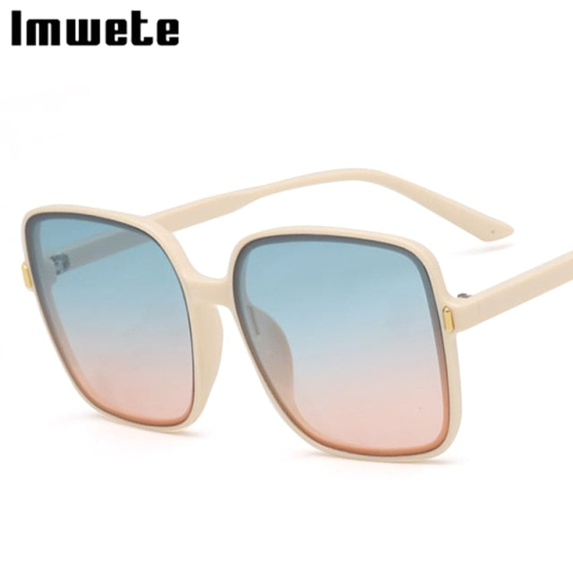 Oversized Sunglasses Women Luxury Designer Vintage Square Sun Glasses