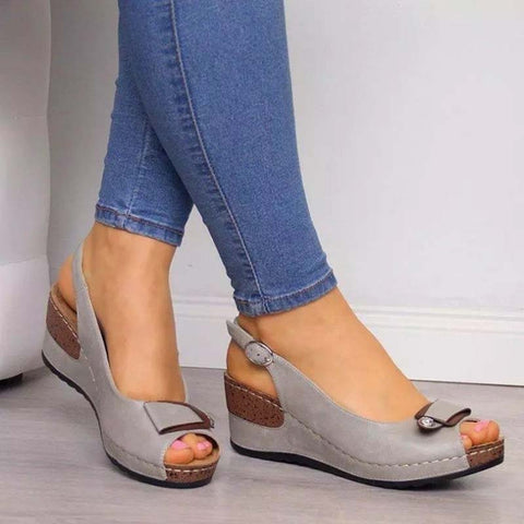 Sandals Retro Wedges Summer Wedge Sandals Female Casual Sewing Women Shoes