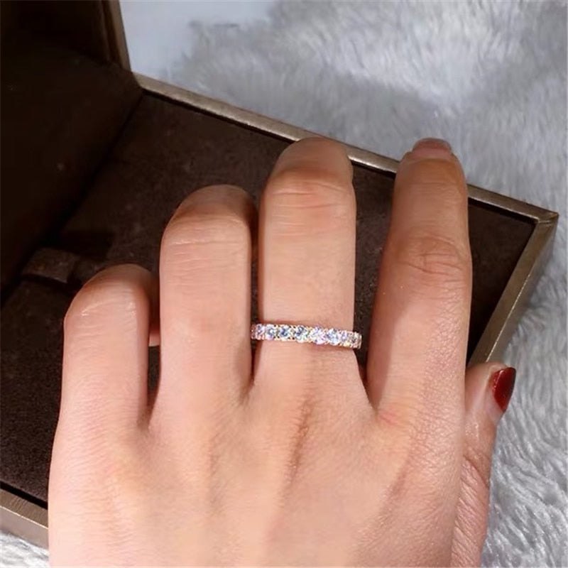 Silver Rings Cubic Zirconia Trendy Jewelry