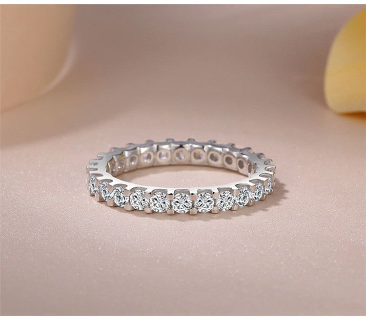 Silver Rings Cubic Zirconia Trendy Jewelry