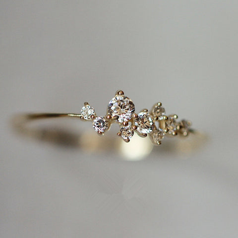 Classic Irregular Shiny Star Plum Ring Jewelry
