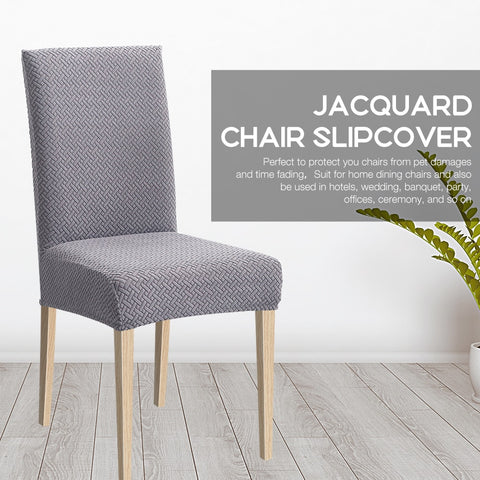 1/2/4/6pcs Dining Chair Cover Jacquard Spandex Slipcover Protector