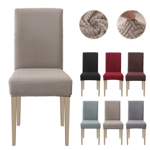1/2/4/6pcs Dining Chair Cover Jacquard Spandex Slipcover Protector