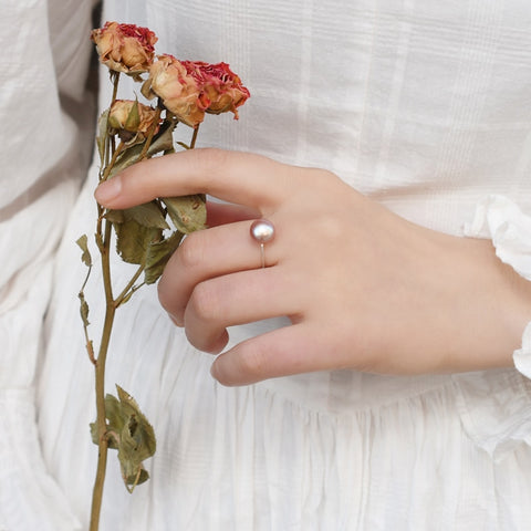Natural Freshwater Pearl Ring Sterling Silver Jewelry
