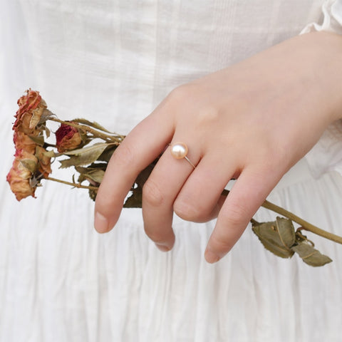 Natural Freshwater Pearl Ring Sterling Silver Jewelry