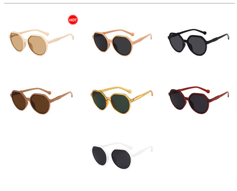 Fashion Style All-match Trend Sunglasses Personalized Round Frame