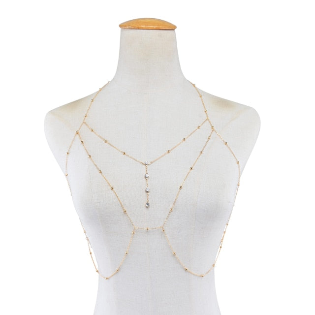 Simple Style Chain Necklace Belly Body Chain Fashion Body Chain Jewelry