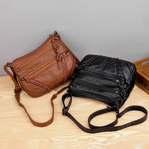 Messenger Bags Matching-all Leather Feeling PU Shoulder Bags