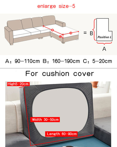 Velvet sofa seat cover cushion cover thick Jacquard solid soft stretch sofa slipcovers