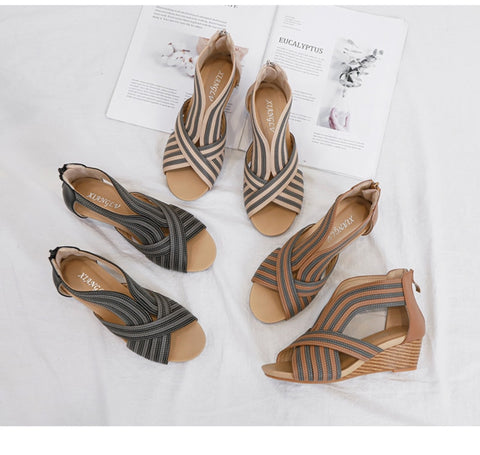 Comfortable Sandals Wedge Woman Shoes Rome Sandals