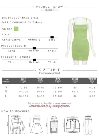 Fashion Elegant Streetwear Strap Mini Dress Summer Solid Green Knit